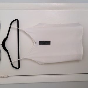 White v-neck tank top banana republic